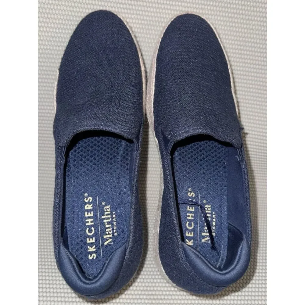 Skechers X Martha Stewart Platform Navy Blue Slip On Shoe Women’s Size 10